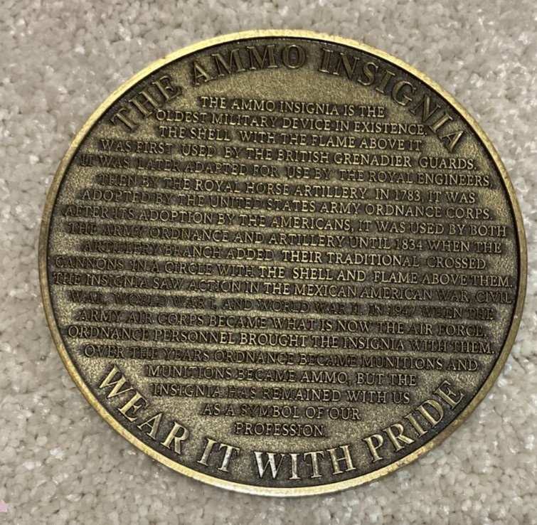 Military Militaria Army Ammo Medallion