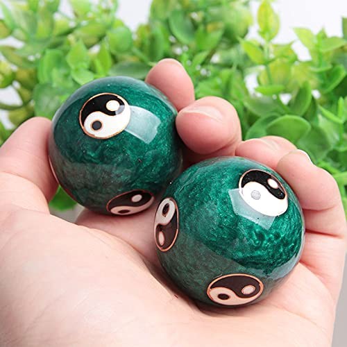 Acxico 2Pcs Chinese Health Exercise Stress Baoding Balls Multicolor