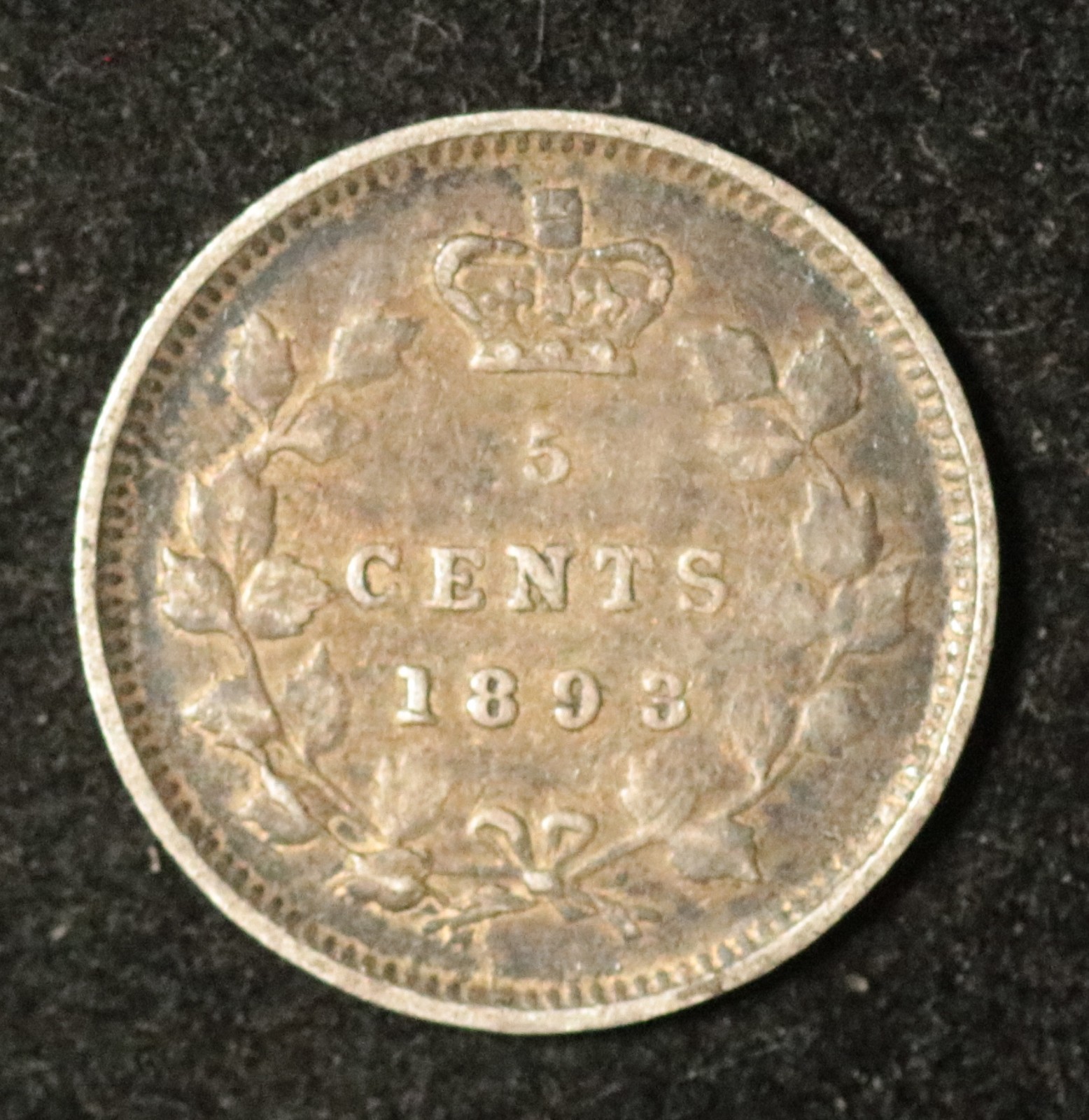 Canada 1893 5 Cents - Silver - Victoria - High Grade!