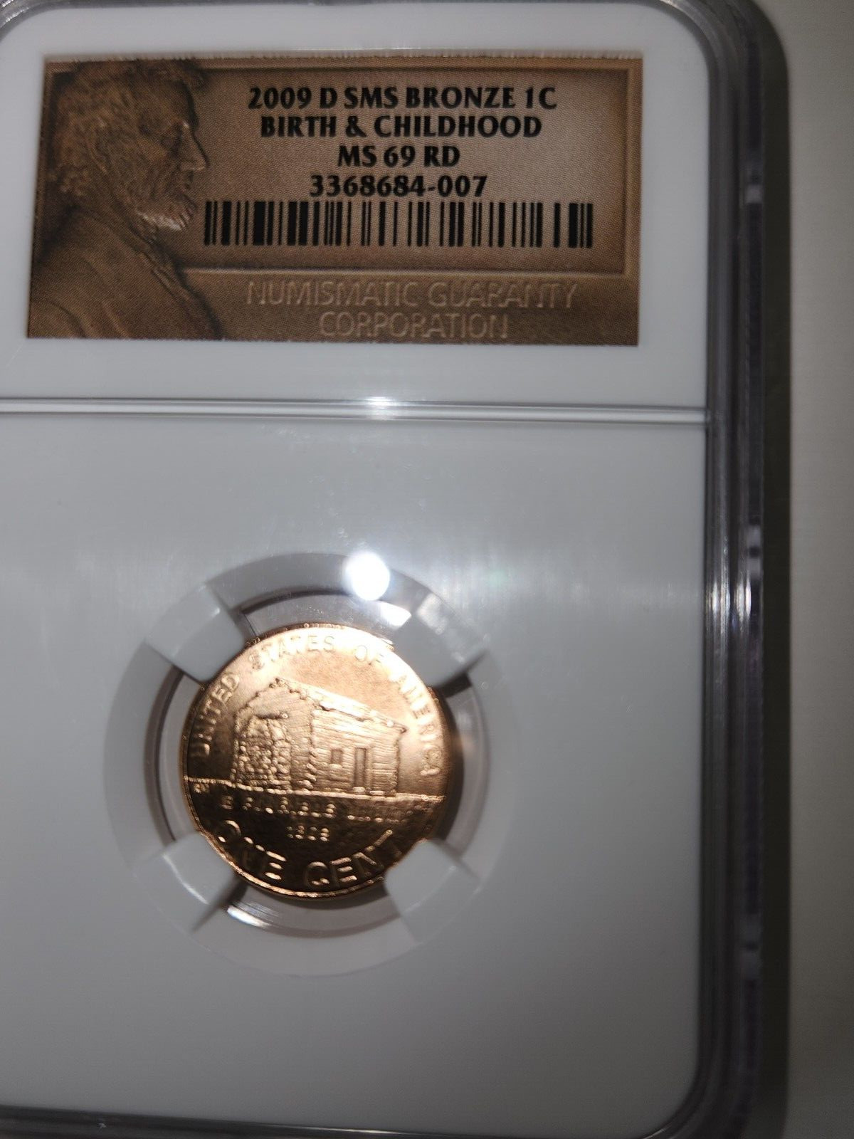 2009D Lincoln Cent SMS Birth and Childhood NGC MS69 RD!!
