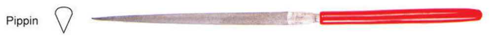 Diamond Needle File Eze-lap Pippin, Coarse Grit Individual (250) Ref: 613C