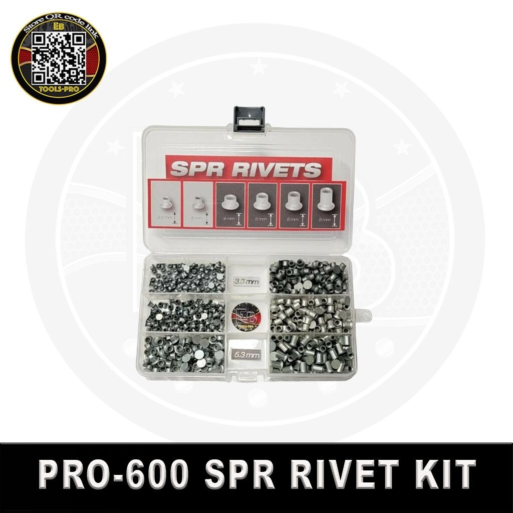 SPR Self Piercing Rivets PRO-600 kit includes 600pcs assortment Aluminum repair