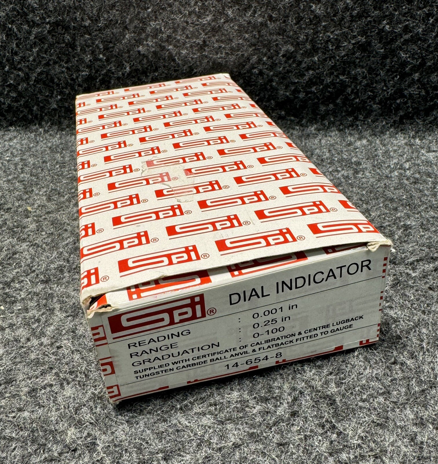 SPI 14-654-8 Dial Drop Indicator 1/4" Range 1-100 Reading 1.5" Dial Diameter