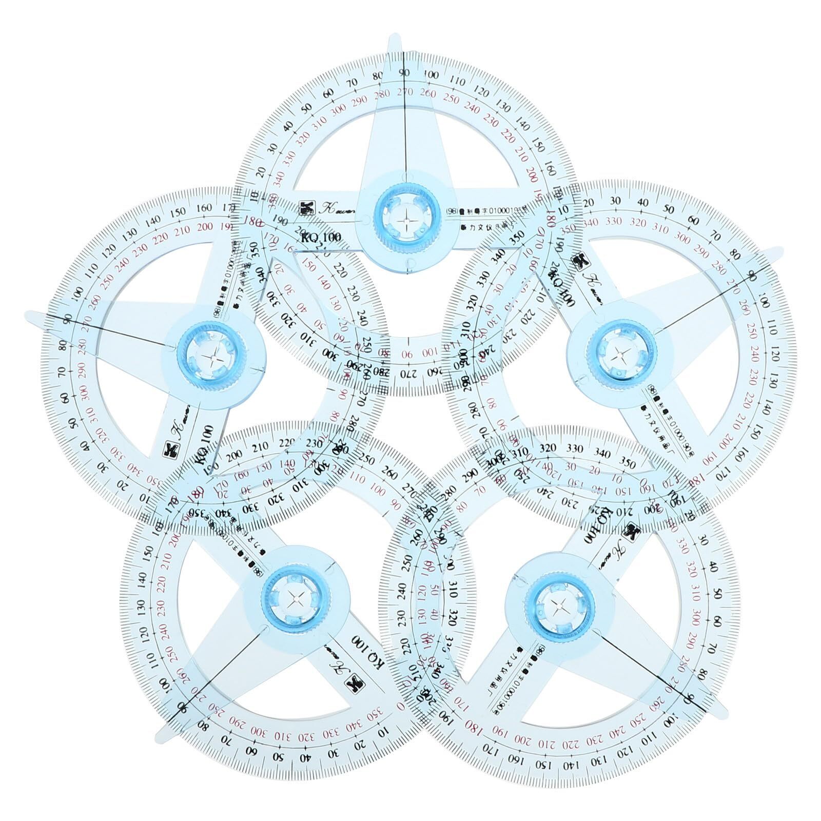 10pcs Goniometer Swing Arm Protractor Plastic Circle Drawing Tool Protractor ...