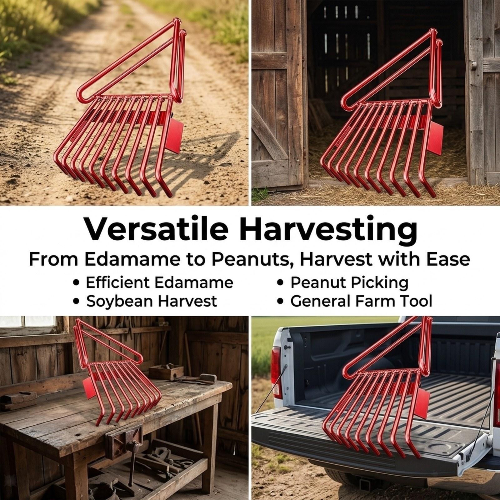 Peanut Picker Rake Versatile Sturdy Edamame Picker for Hickory Walnut Cherry