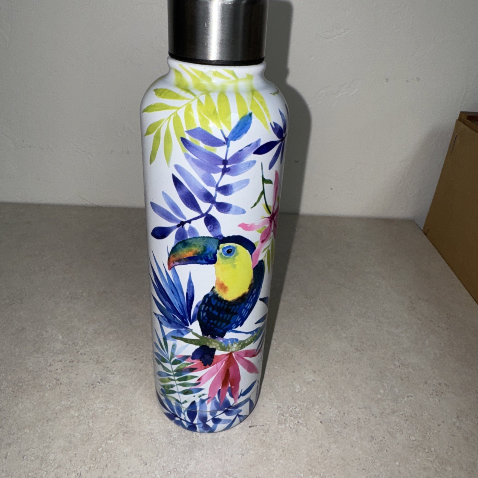 Tropical Parrot Insulated Stainless Steel Water Bottle