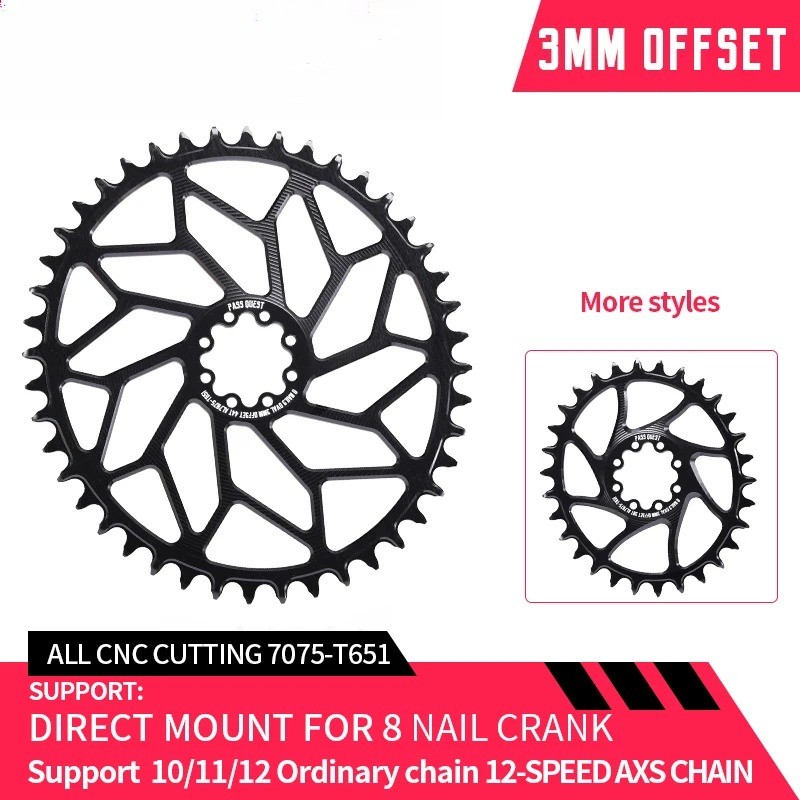 3mm Offset Direct Mount Road Bike OVAL Narrow Wide Chainring 28T-44T Chainwheel