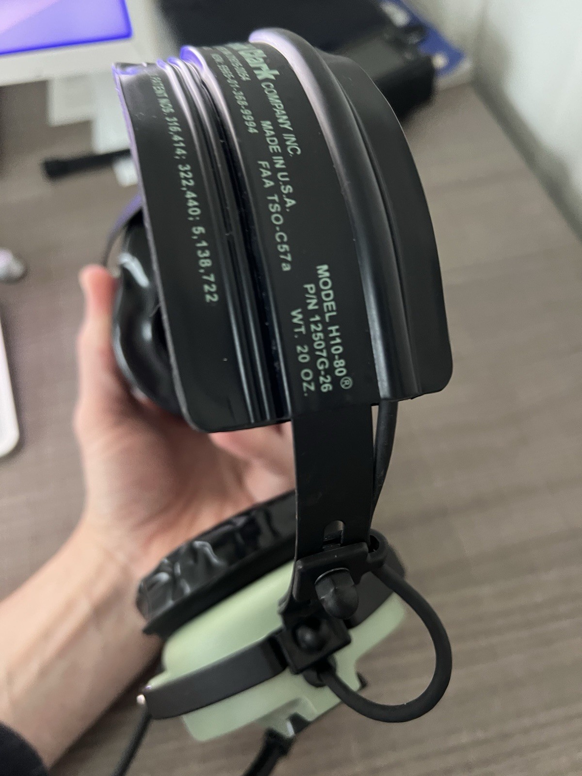 DAVID CLARK H10-80 AVIATION HEADSET W/ M-4 MIC