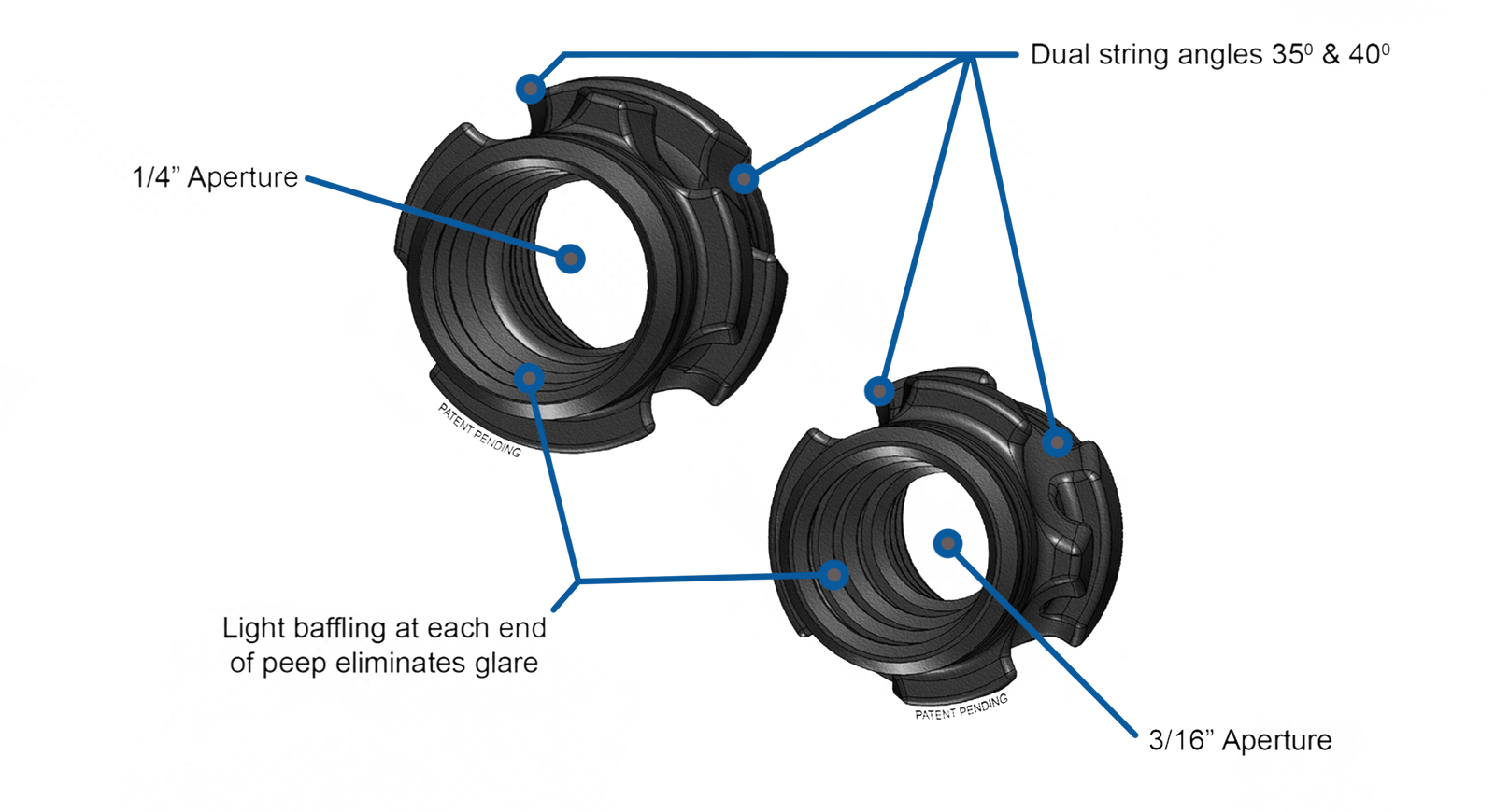 Hamskea RAPTOR PEEP Sight (Black)(Multiple Sizes)