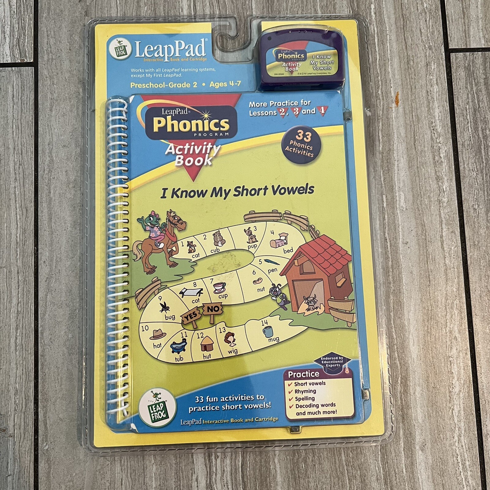 NEW LeapFrog LeapPad Phonics I Know My Short Vowels Activity Book Pre-K Grade 2