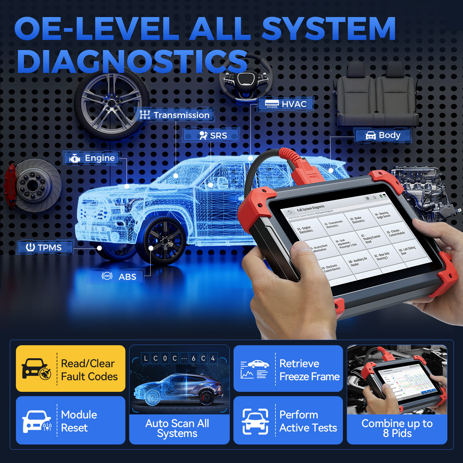XTOOL D7 V2.0 Bidirectional OBD2 Scanner Full System Diagnostic Tool 36+ Reset