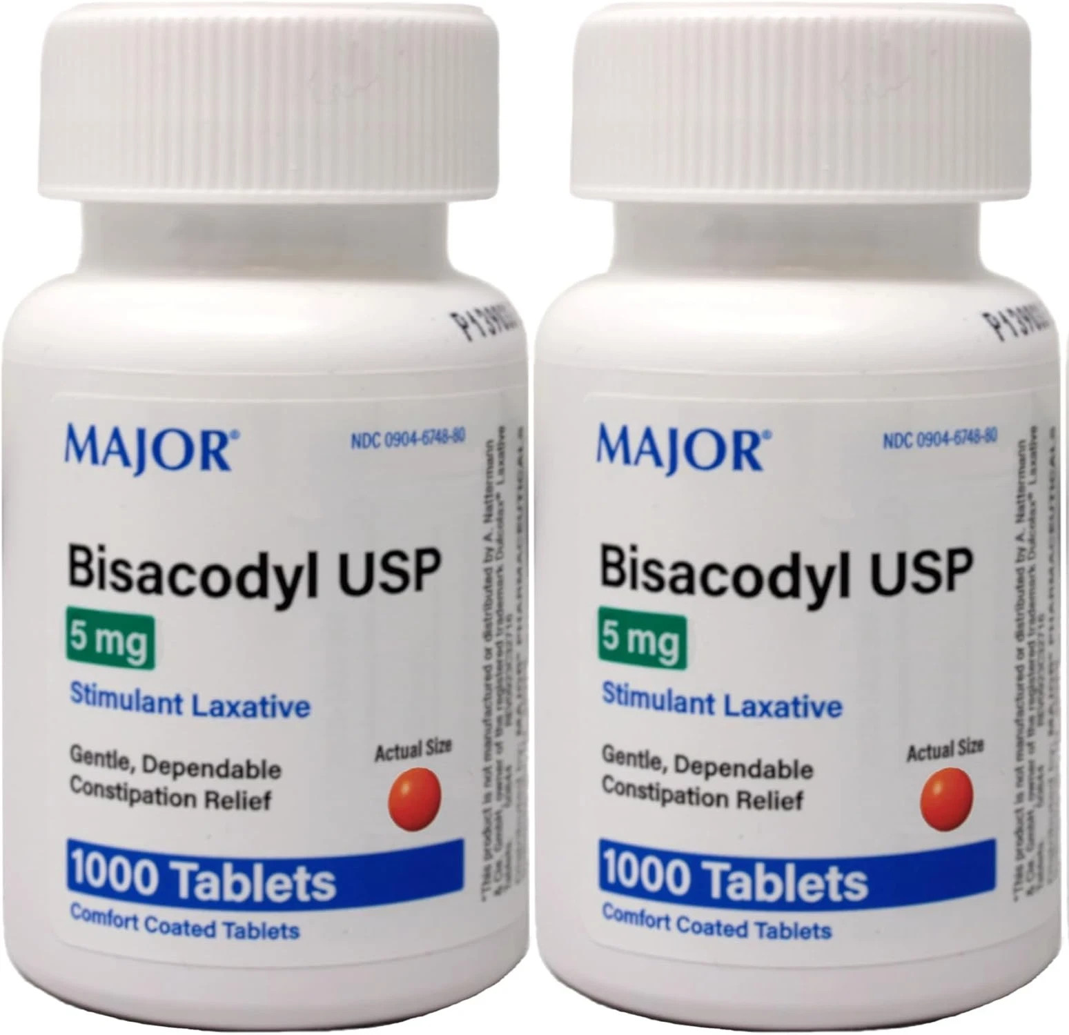 Major Bisacodyl Stimulant Laxative Coated Tablets 5 mg 1000 Tablets (Pack Of 2)