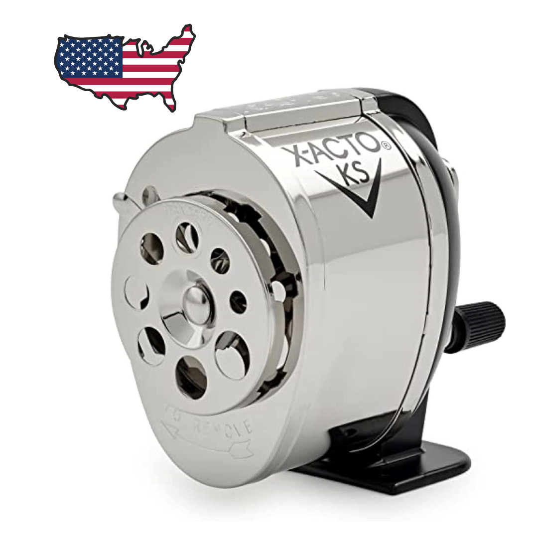 Pencil Sharpener Wall Mount Manual Crank School Vintage Look Boston Metal Desk