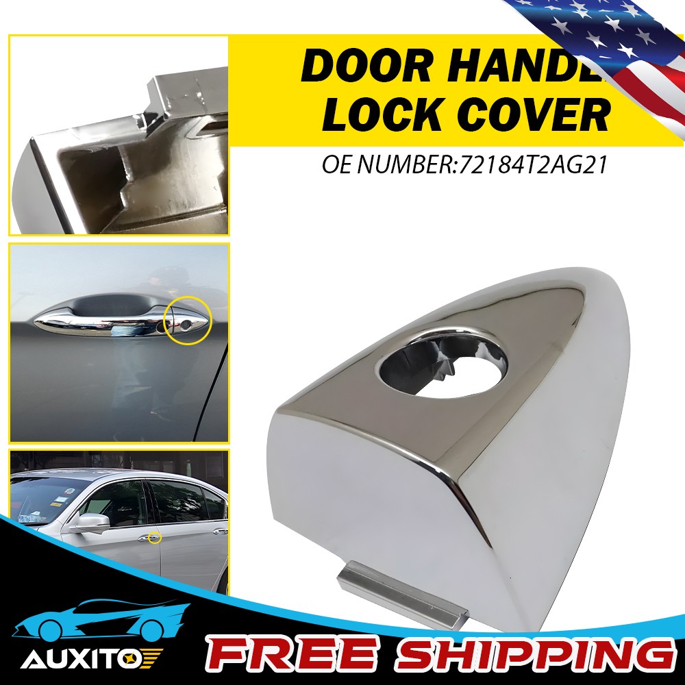 LH Front Driver Door Handle Key Bezel Cover Chrome For 2016 17-2022 Honda Pilot