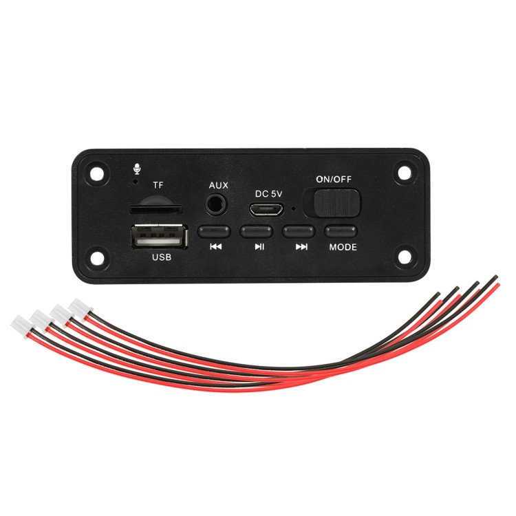 Car Audio MP3 Decoder Board, Bluetooth FM, USB/TF, 3.5mm AUX, 5V 2x3W, Recording