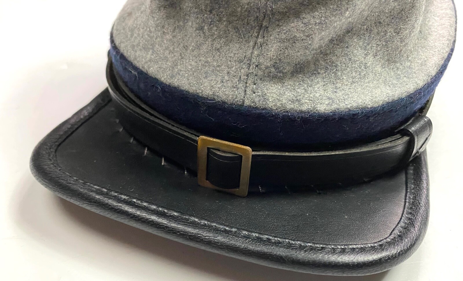 CIVIL WAR CSA CONFEDERATE INFANTRY GREY WOOL KEPI FORAGE CAP HAT-XLARGE