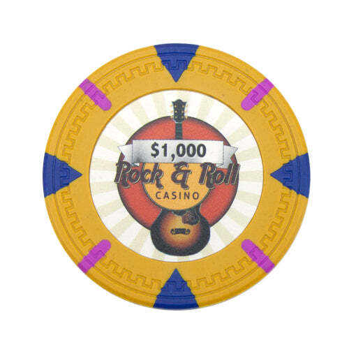 Rock & Roll 13.5-Gram Poker Chips (25-Pack) - Clay Composite  BRY001421U