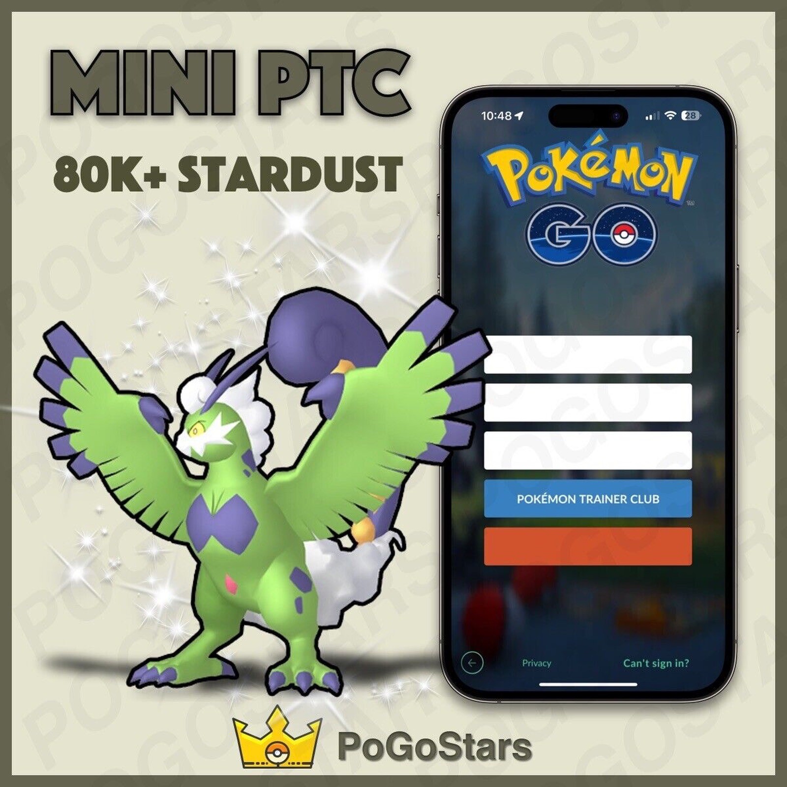 Pokémon PTC GO - Shiny Tornadus Therian - 80K Stardust✨Read Description✨