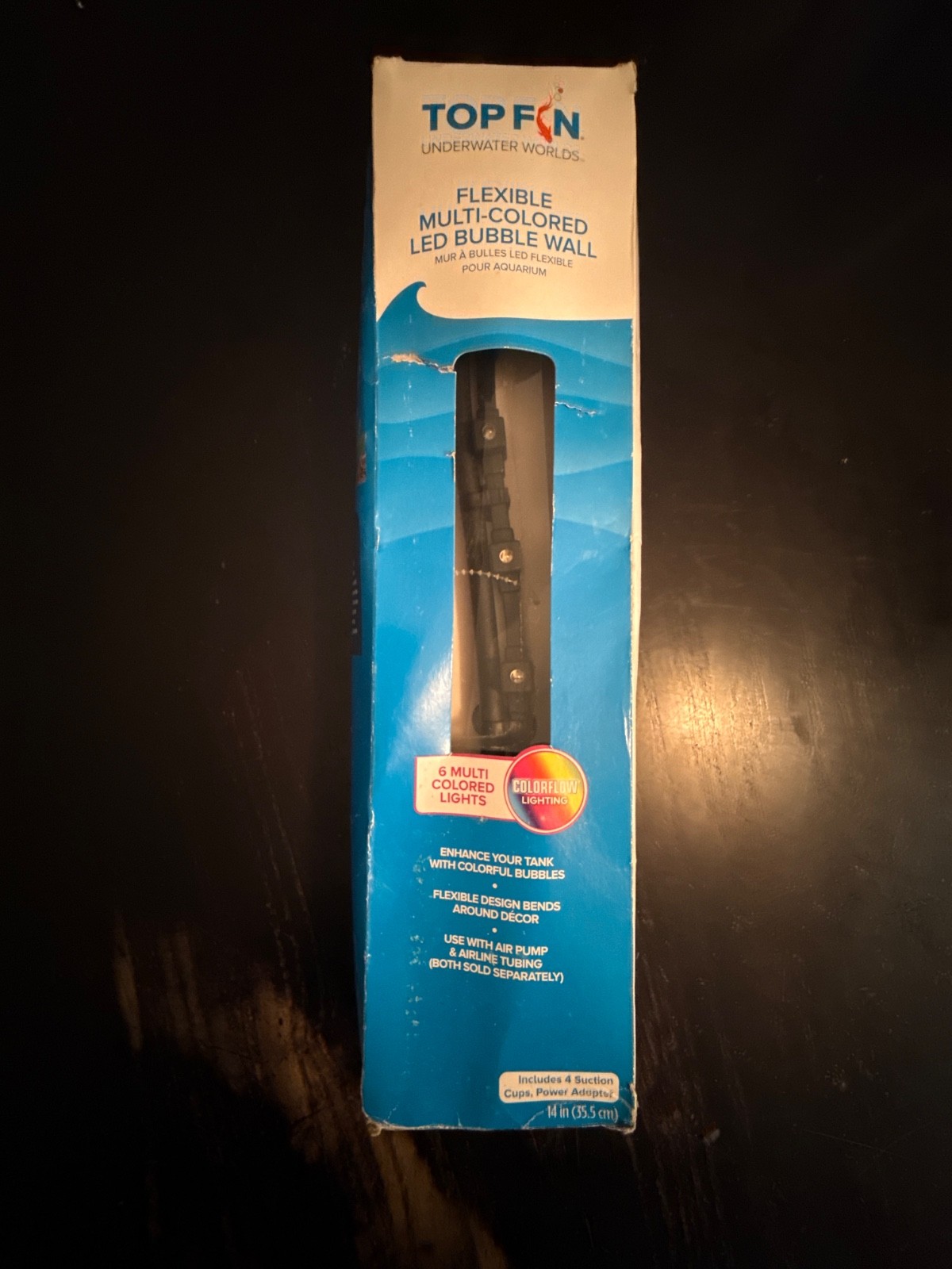 Topfin Led Light Bubble Wall 6". Top Fin Medium Magnet Cleaner & 18" T8, 15 watt