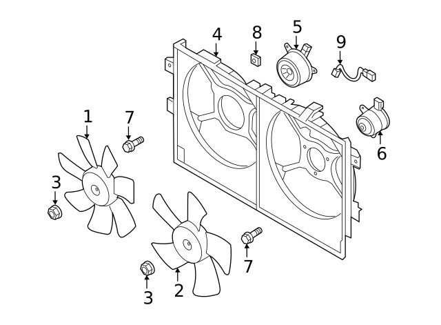 Genuine Mitsubishi Fan Blade Nut MB605081
