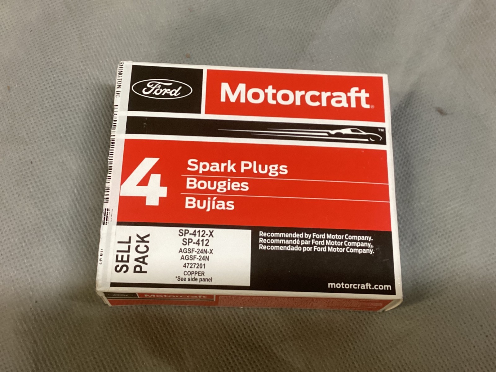 NEW Set of 4 Genuine Ford Motorcraft SP-412-X Copper Spark Plugs AGSF-24N-X OEM