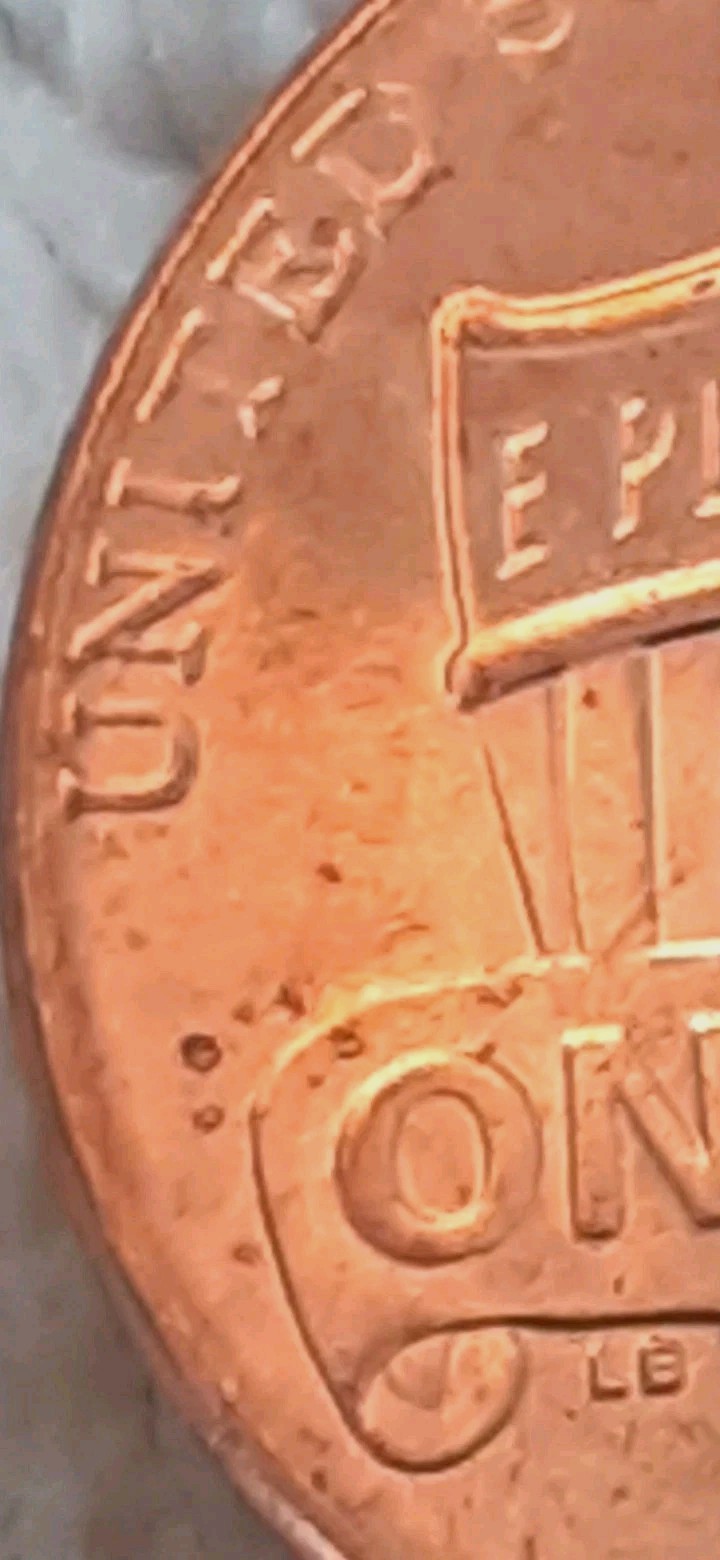 2024 Lincoln Shield Penny No Mint Mark Obverve Extreme Strike Through Coin