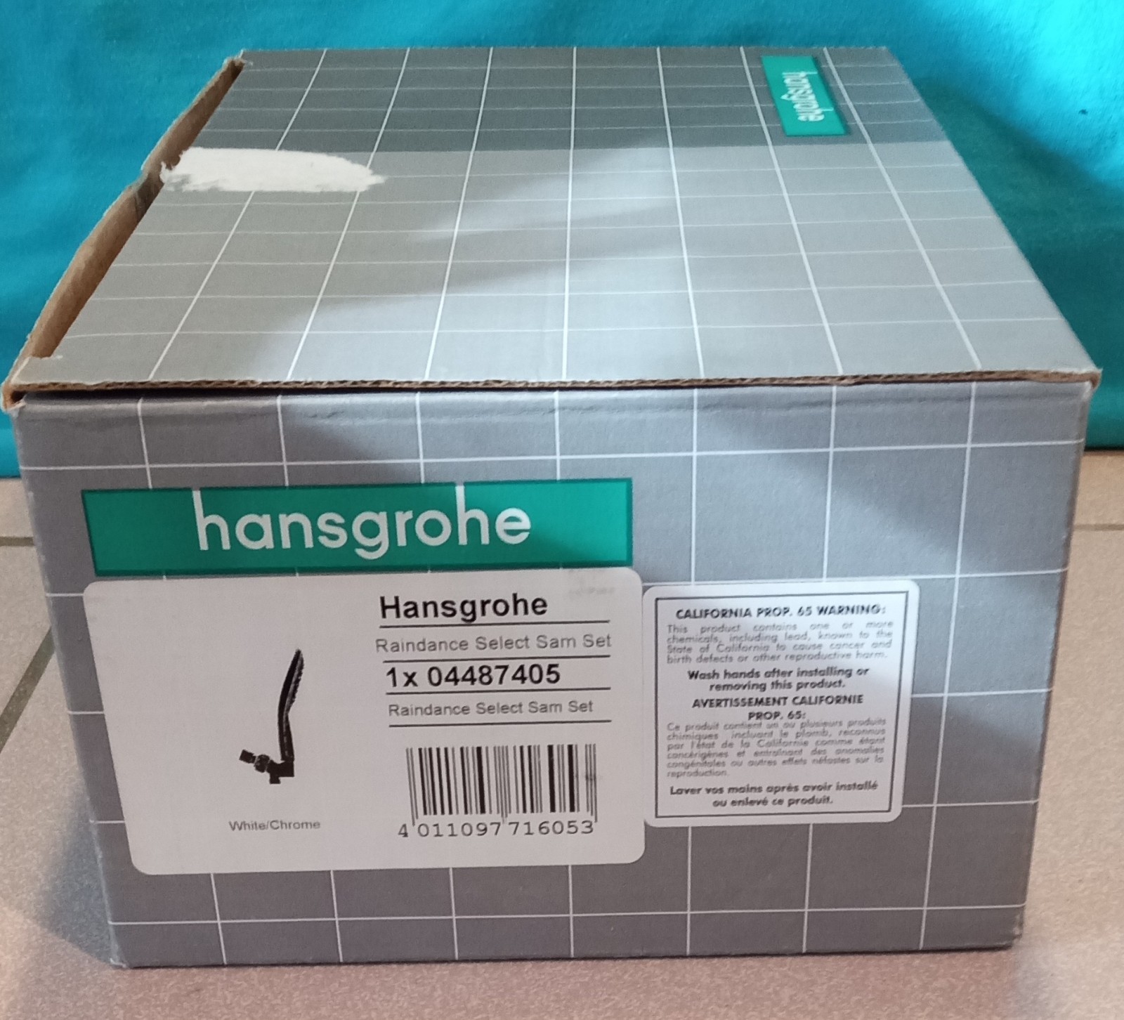 HANSGROHE 04487405 RAINDANCE SELECT SET SHOWER PACKAGE White/Chrome NEW OPEN BOX