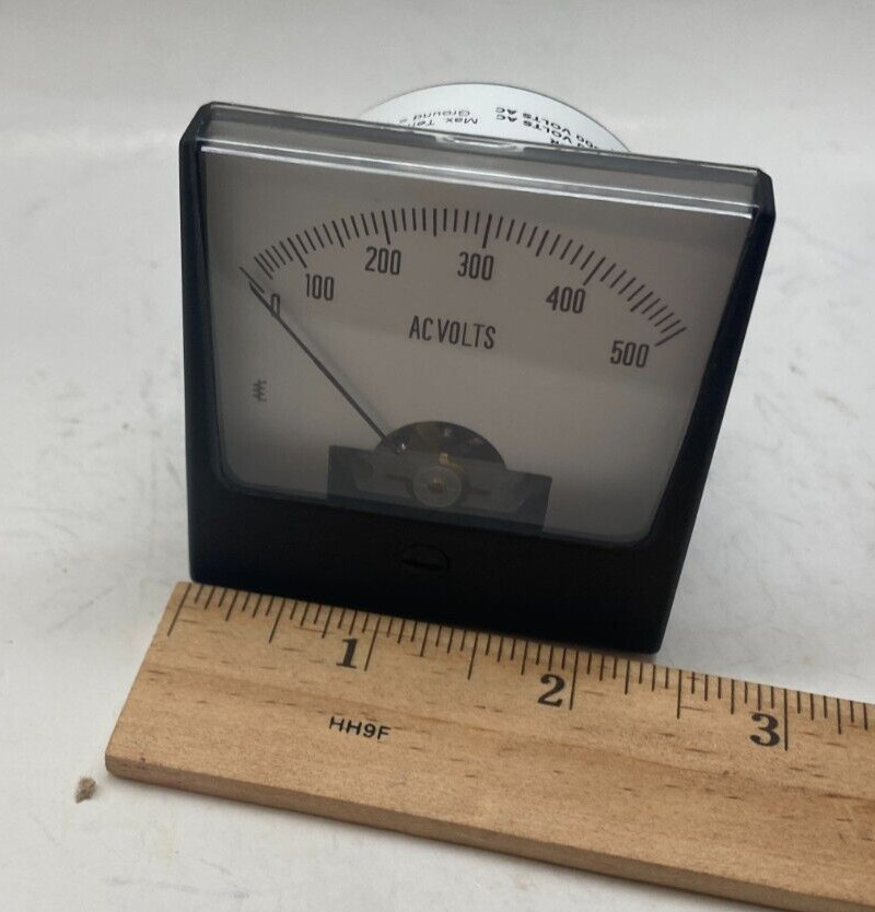 2-1/2" Analog AC Voltage Panel Meter (0 to 500 VAC) - AC Volt Gauge Panel Meter