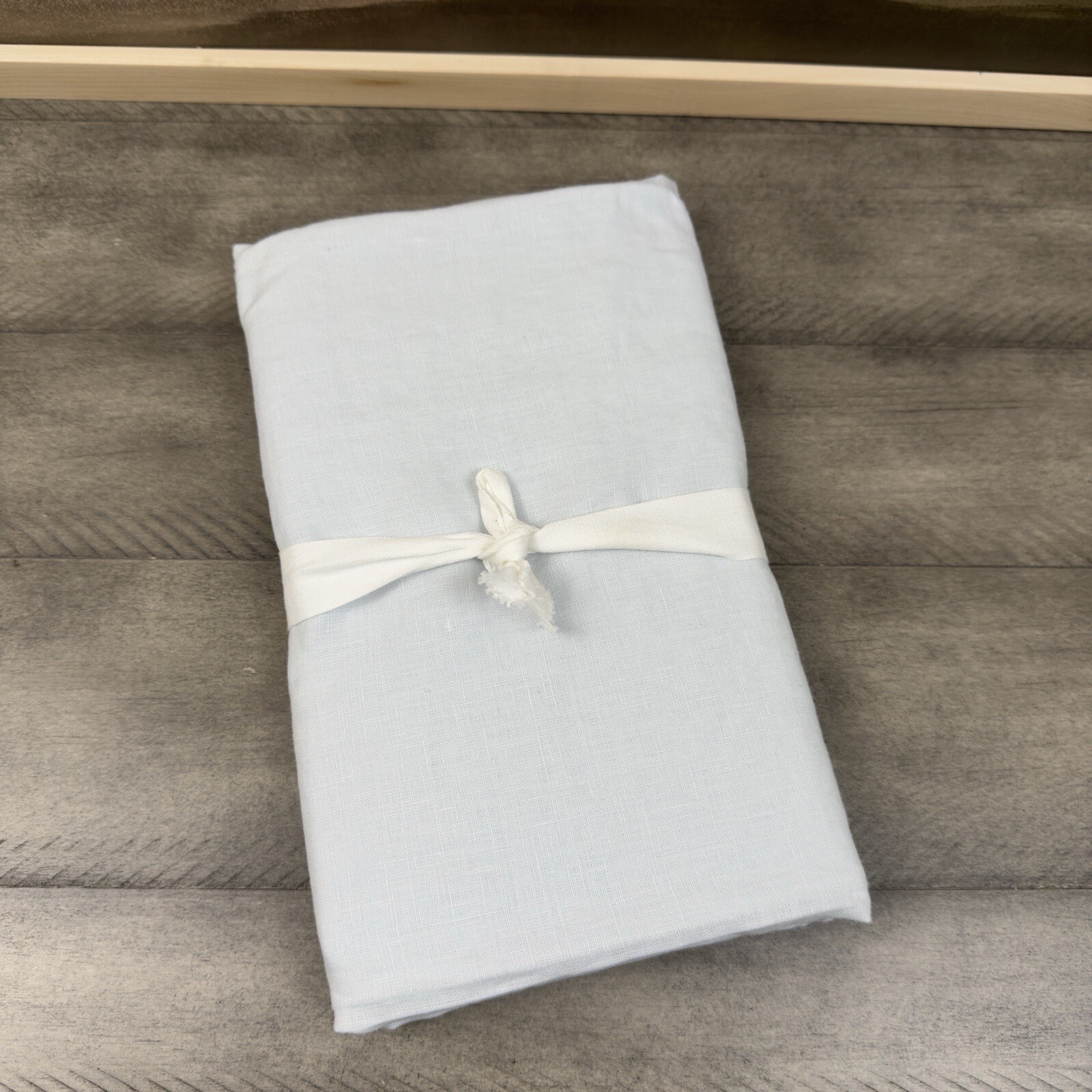 Pottery Barn Belgian Flax Linen Pillow Sham King Blue Frost Bedroom NWOT
