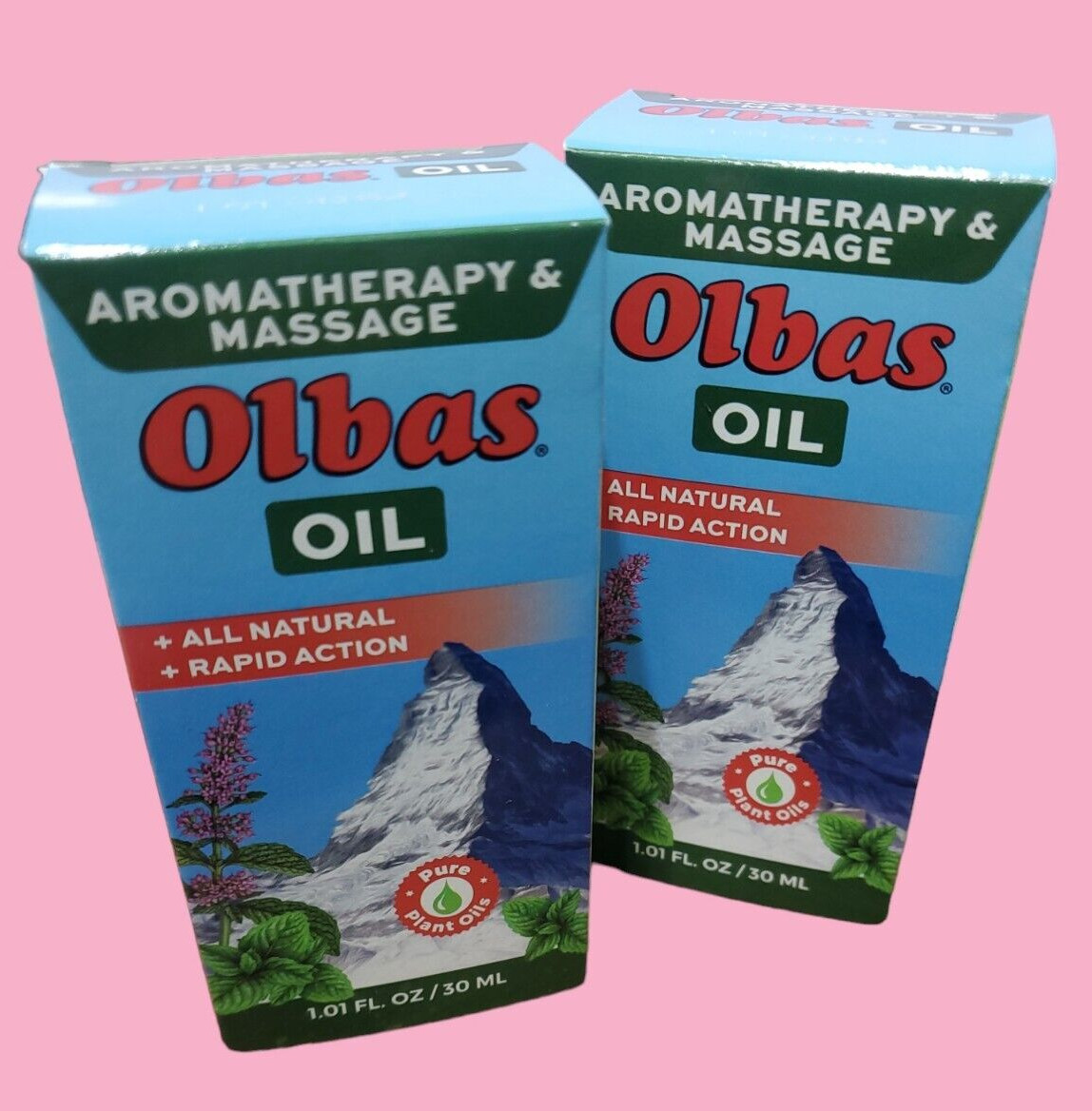 2 Pack Olbas Oil  ( 1.01 fl oz (30 ml)   Aromatherapy & Massage, 2 PACK