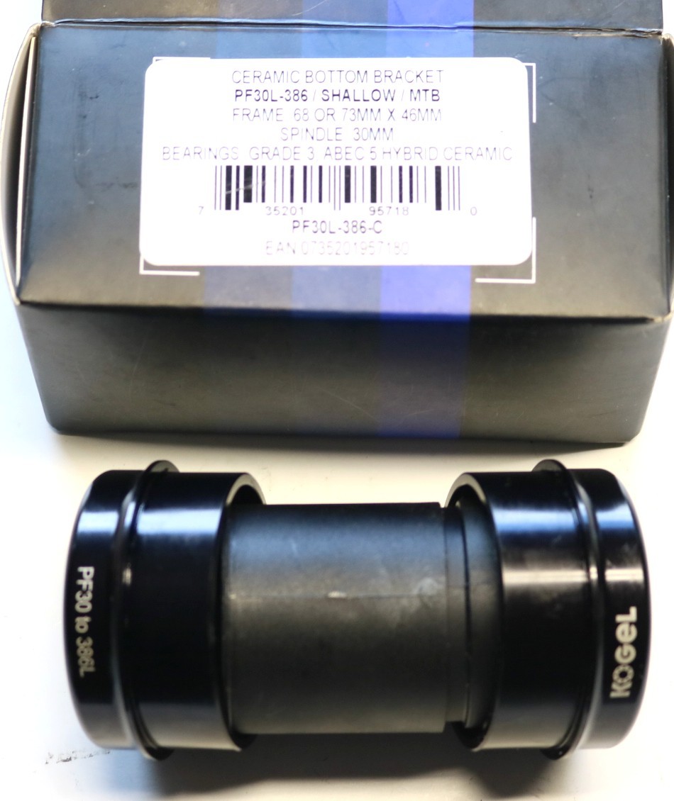 Used Kogel Ceramic Bearing Bottom Bracket PF30L-386 Shallow MTB 30mm Spindle