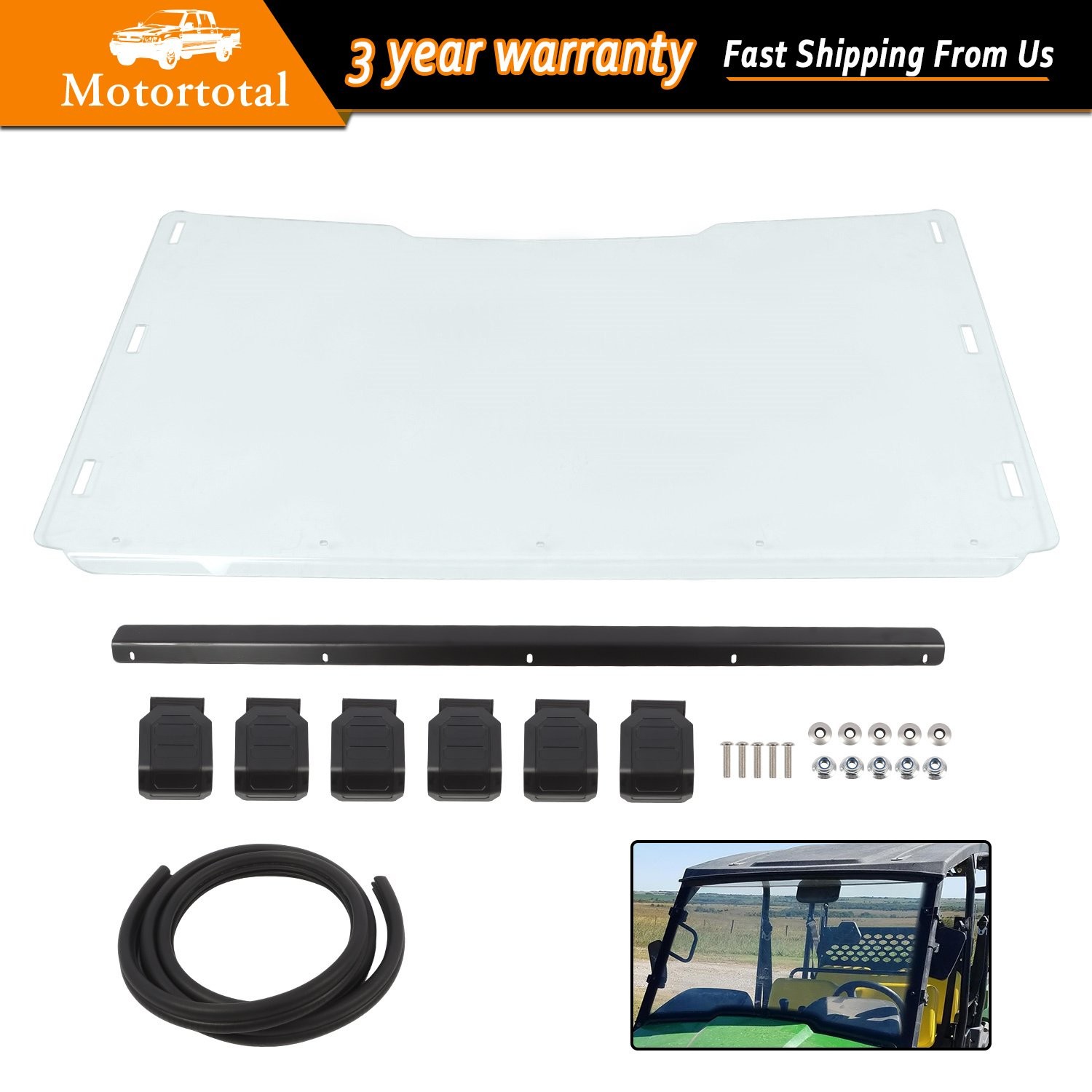 Front Full Windshield PC For John Deere Gator XUV 550 /560/560E /590i /590E/M
