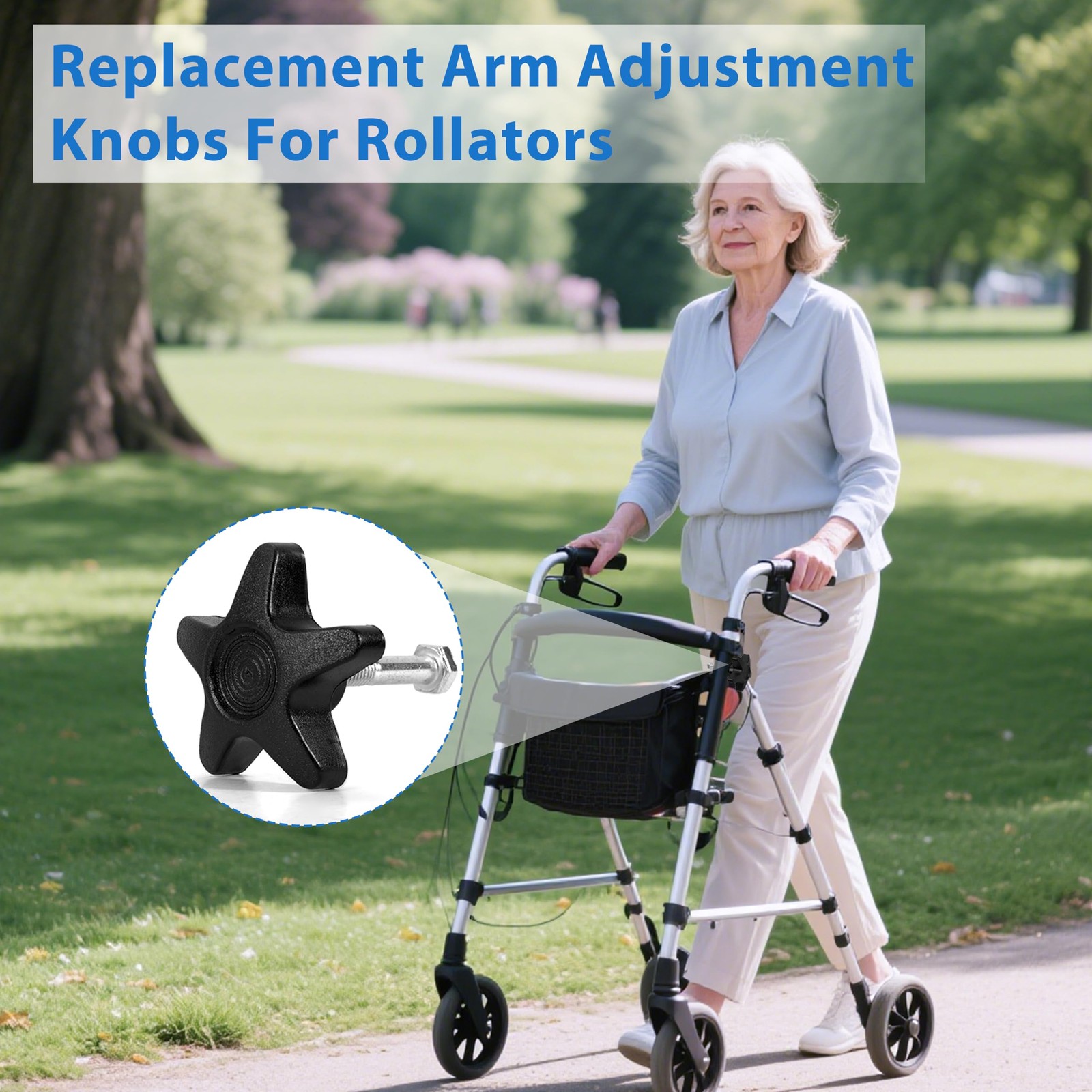 2 Sets Rollator Walker Replacement Partsï¼ŒComplete Walker Accessories Kit wi...