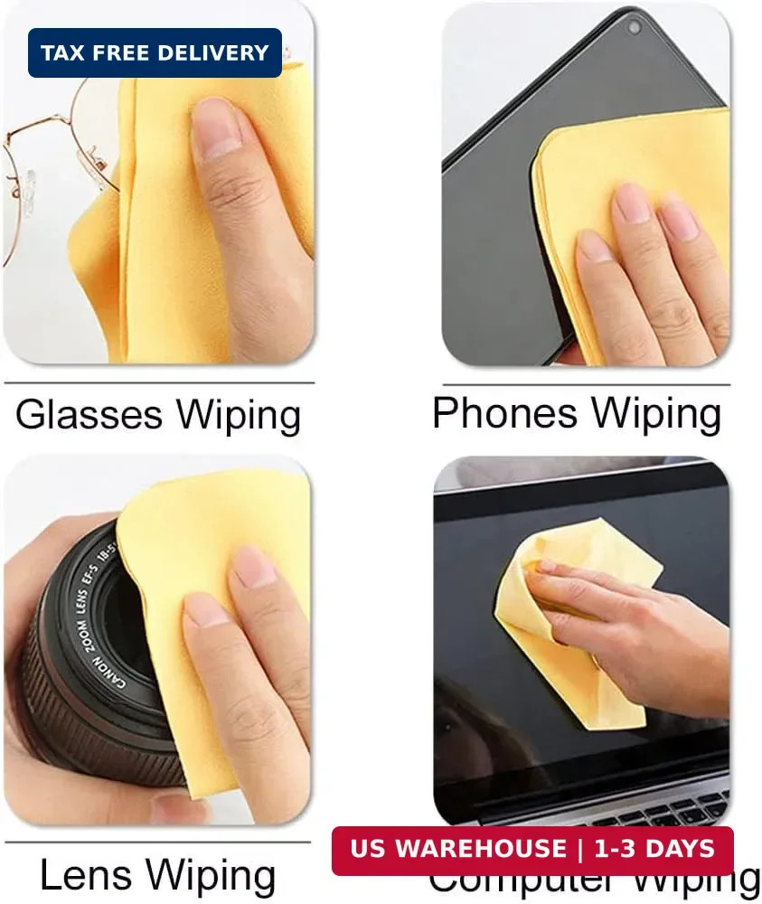 40 Pcs 6 x 7 Inch Multiple Colour Microfiber Cleaning Cloths Multicolor Glasses