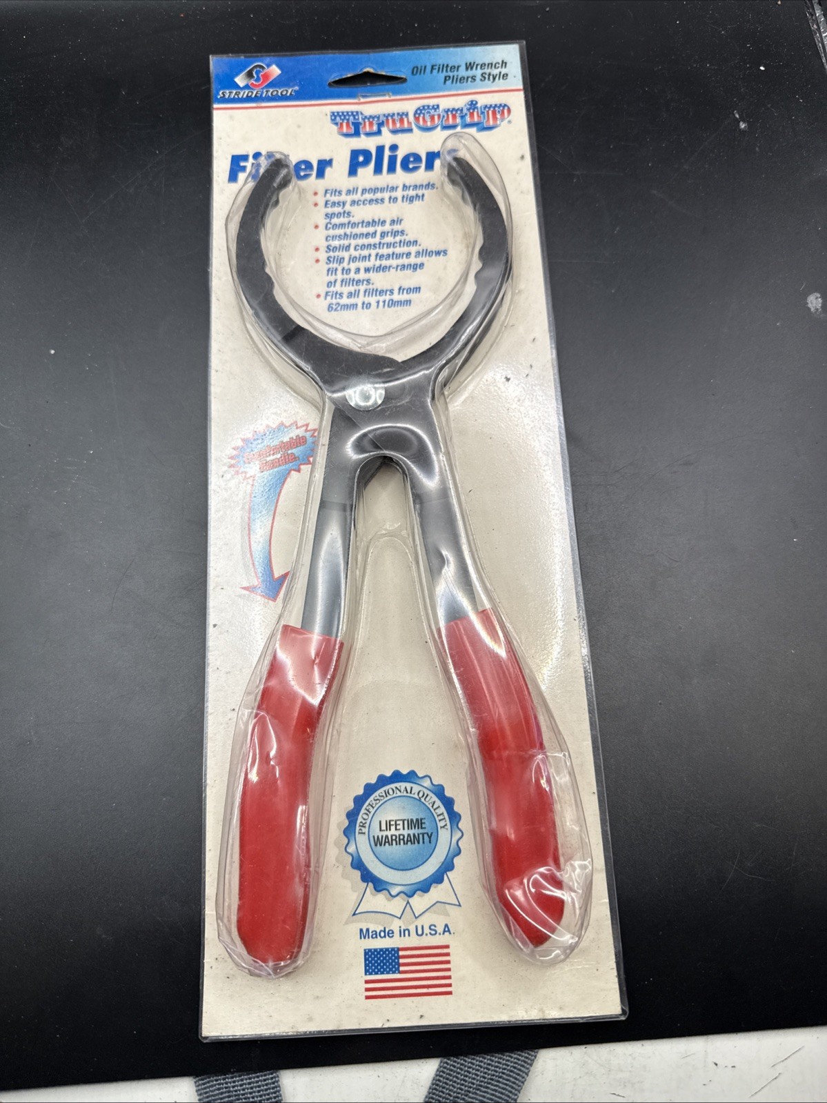 Stride tools  Tru Grip  OIL FILTER Pliers Adjustable USA