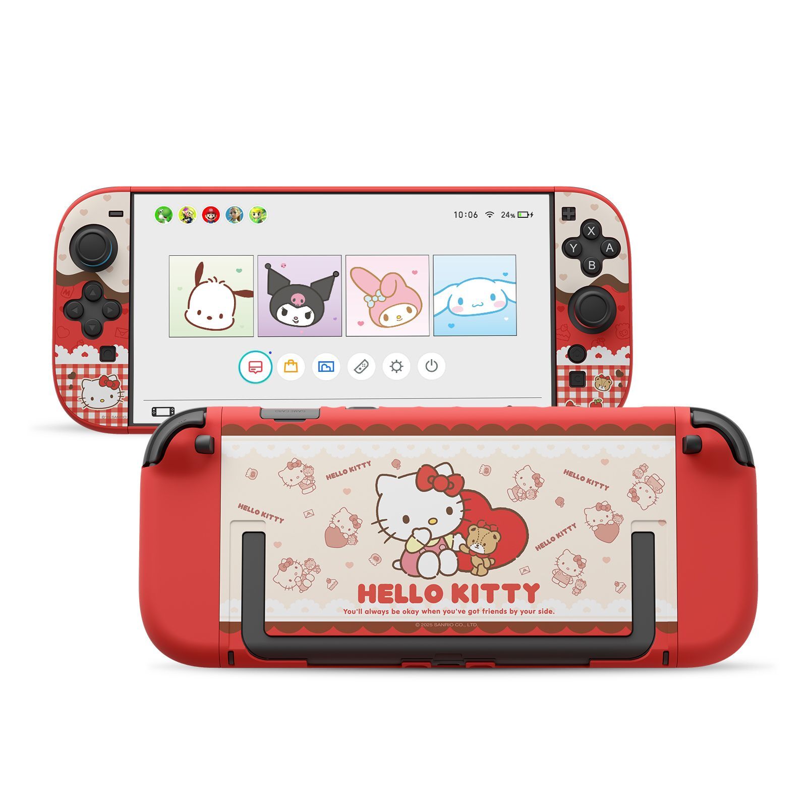 GeekShare Shell Skin Protective Case for Nintendo Switch 2025 Slim Cover Cat