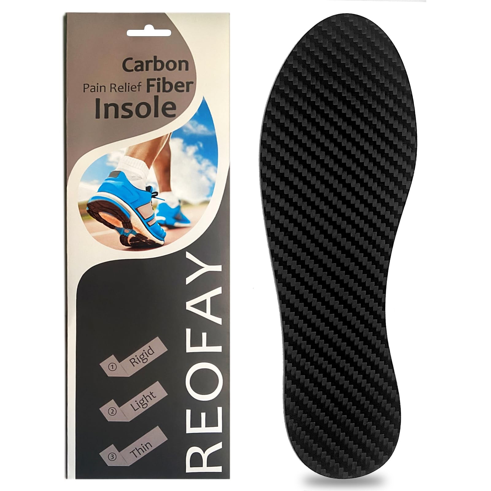 Carbon Fiber Insole for Turf Toe, Foot Fractures, Hallux Rigidus, Limitus, Ri...