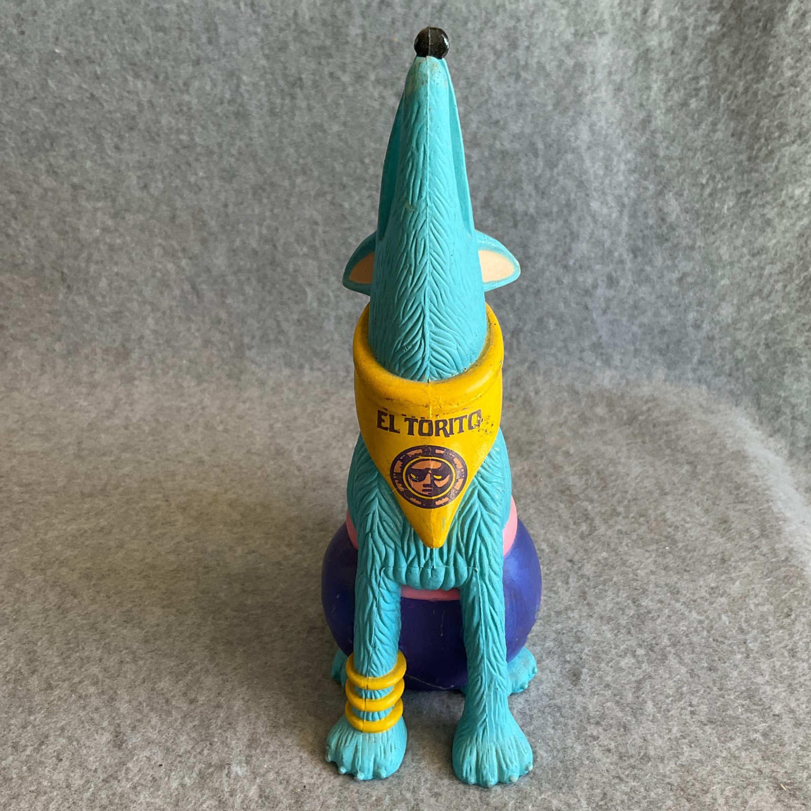 El Torito Mexican Restaurant Coyote Howling Advertising Figure Wolf Blue 7"
