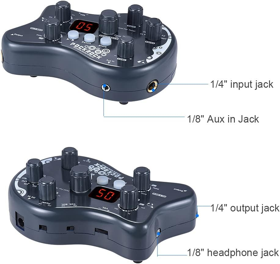 Guitar Distortion Pedal Delay Guitar Pedal Portable Guitar Multi-Effects Process