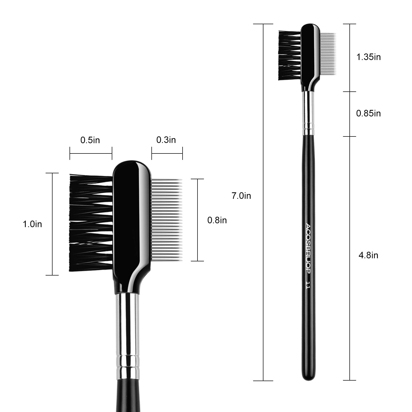 Eyebrow Brush Eyelash Comb Separator for Removing Mascara Clumps Cosmetic