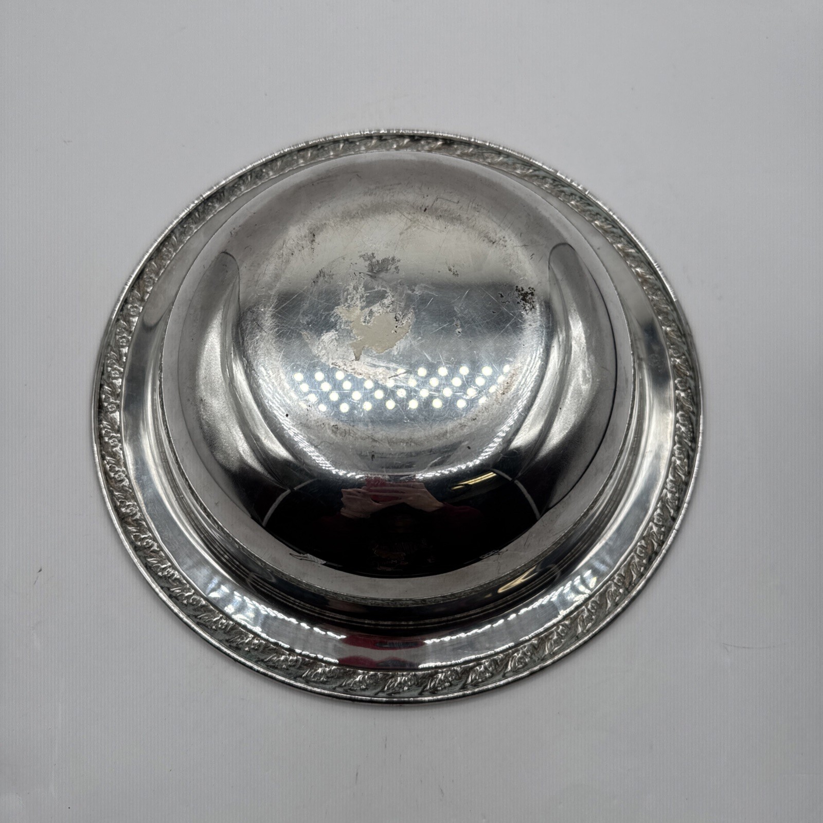Wm. Rogers & Son Spring Flower Silverplate Lidded Serving Dish #3062