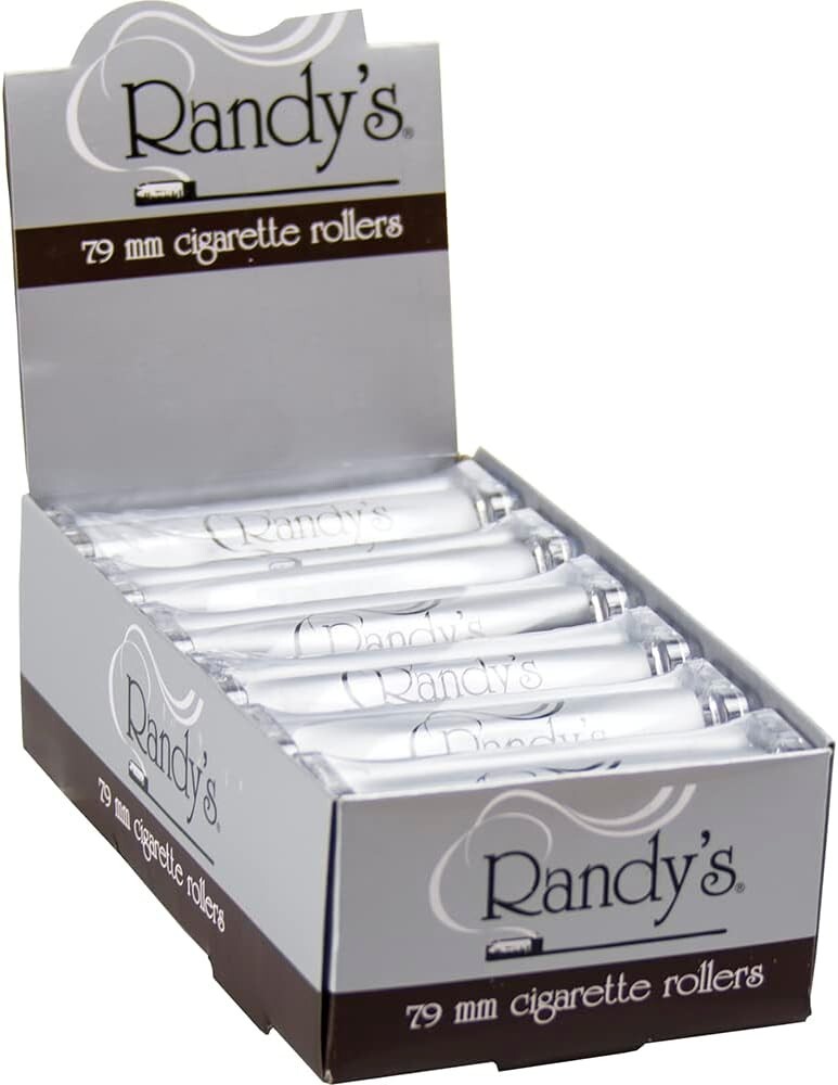 12 Pack Randy's Handheld Rolling Machine Cigarette Hand Roller 79mm - 3002