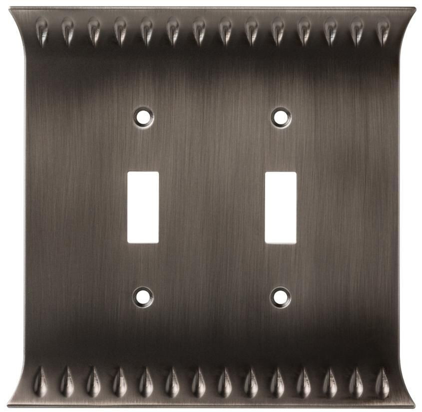 (5 Pack) Brainerd - Wadsworth - Heirloom Silver Double Switch Plate - W30334-904