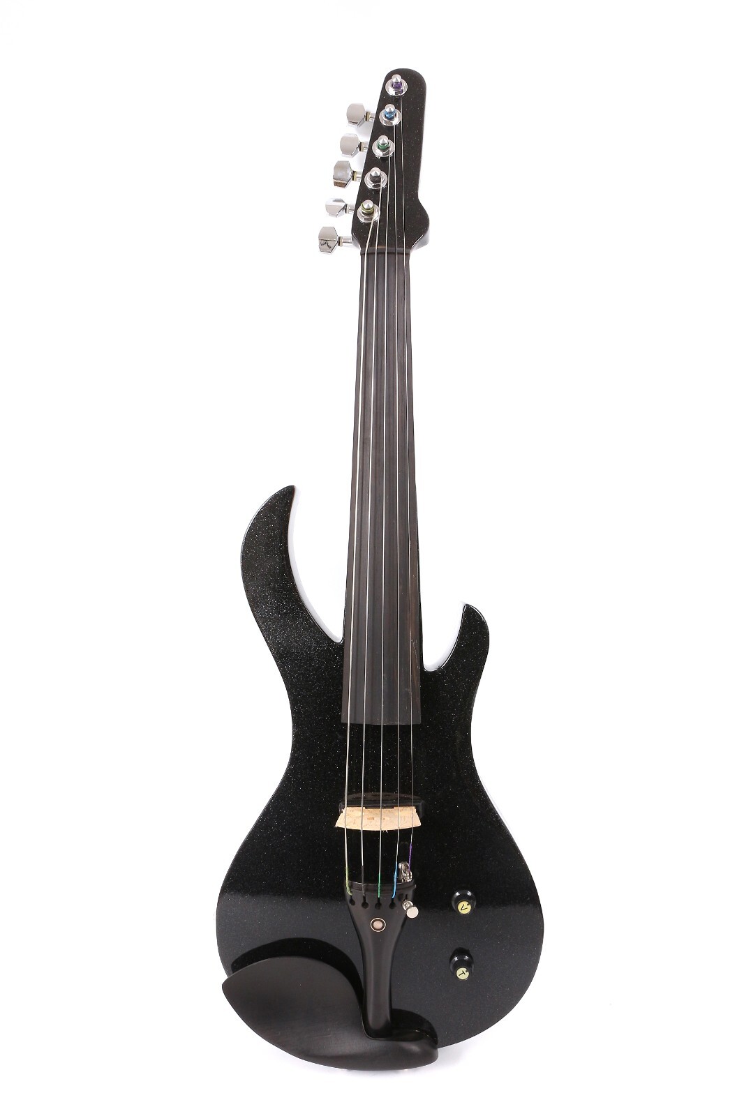 New Black Electric Violin 4/4 Solid wood 5 String Violin with Violin case bow