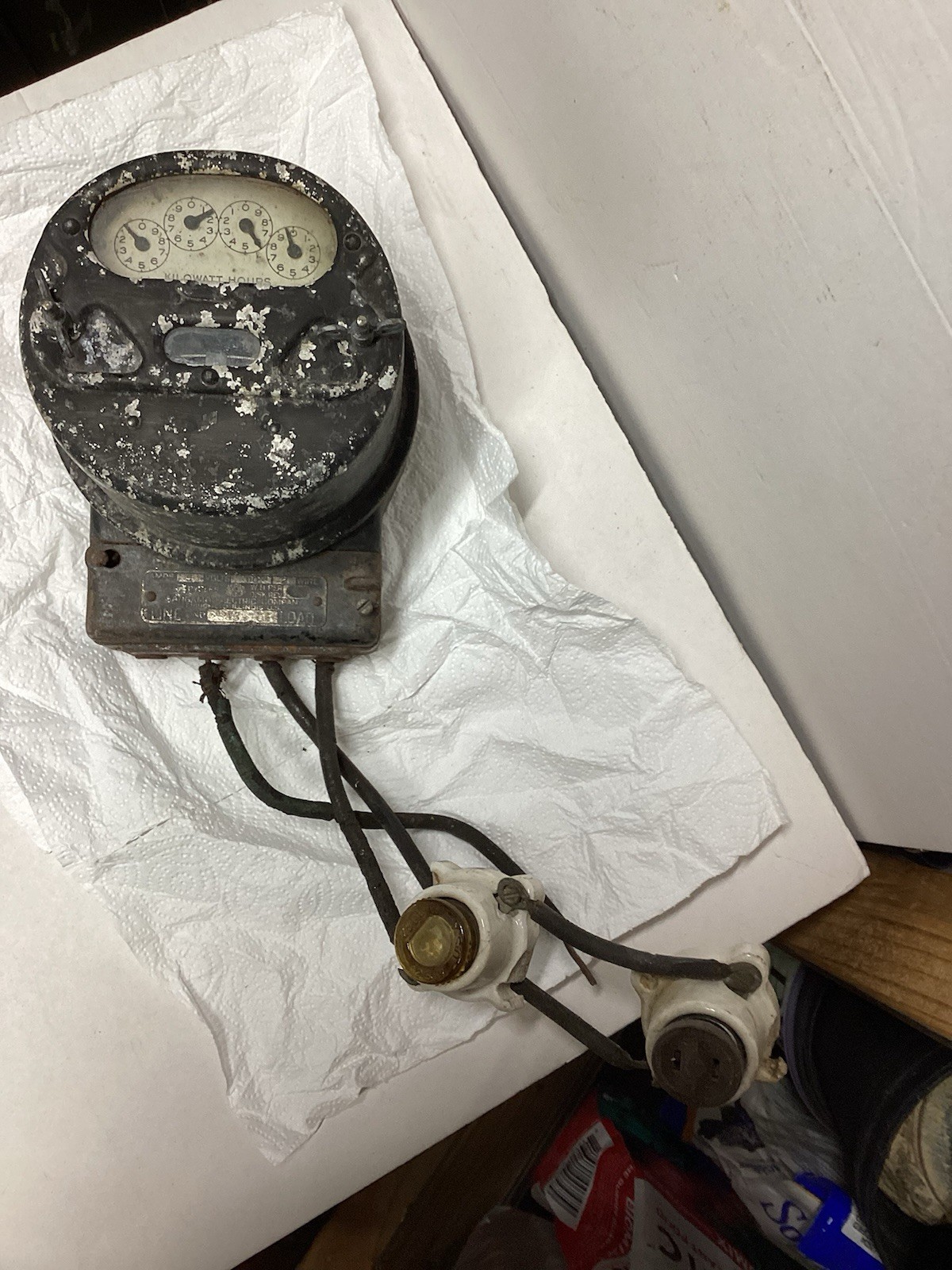 Vintage Sangamo Electric Watt Hour Meter,110v, 2 Wire