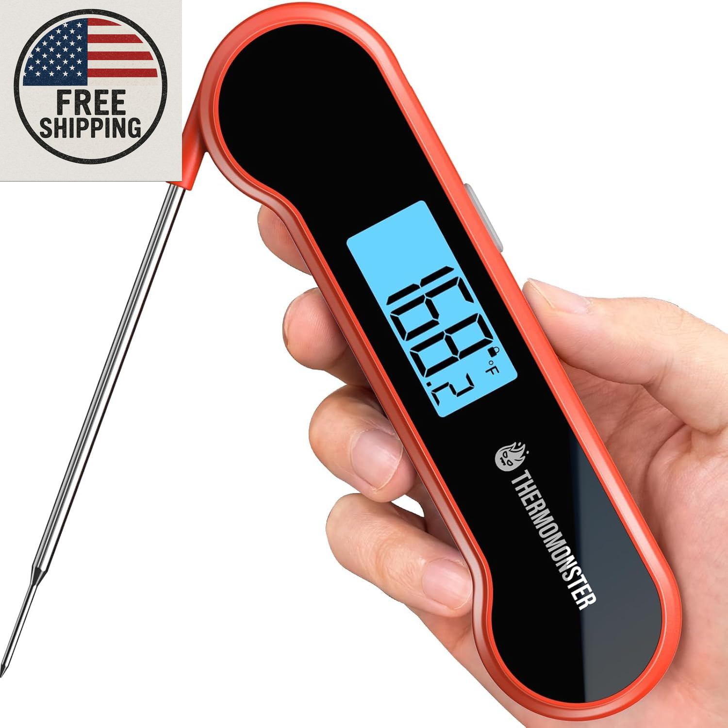 0.5 Sec Instant Read Meat Thermometer Digital with ±0.5℉ Precision, Food Thermom