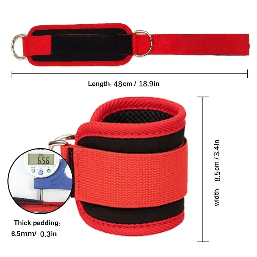 2PCS Premium Ankle Straps for Cable Machines – Gym Kickback & Leg Workout
