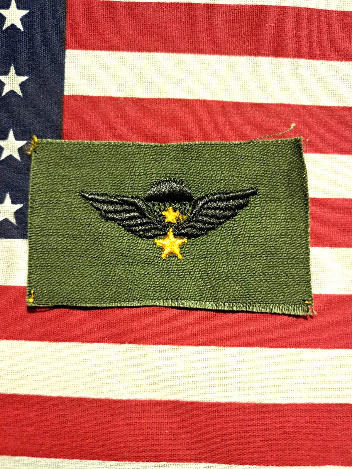 South Vietnam Airborne Cloth OD Subdued Senior Jump Wings Vietnam Era