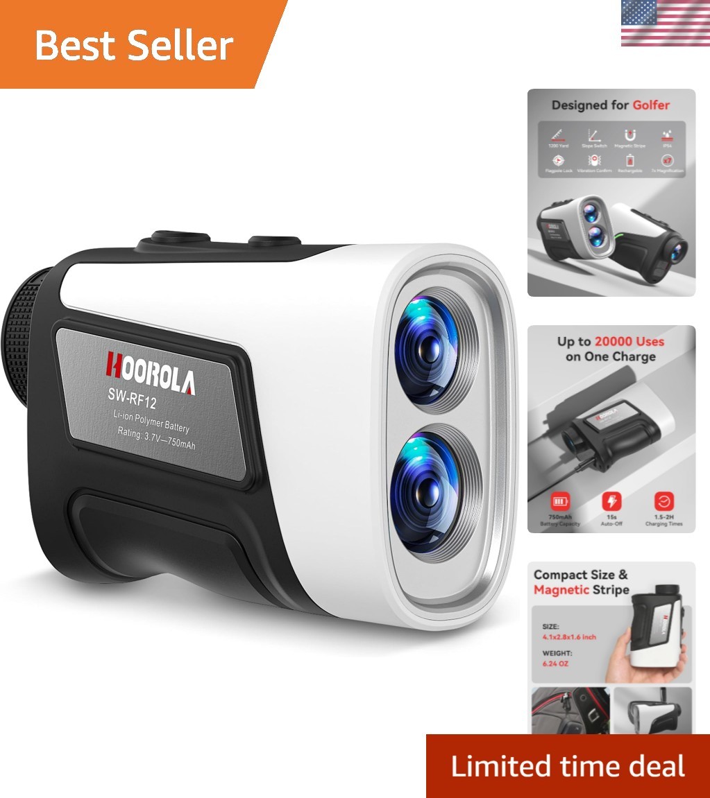 Range Finder Golf, 1200 Yards Rangefinder with Slope, Magnetic Stripe, 7X Mag...