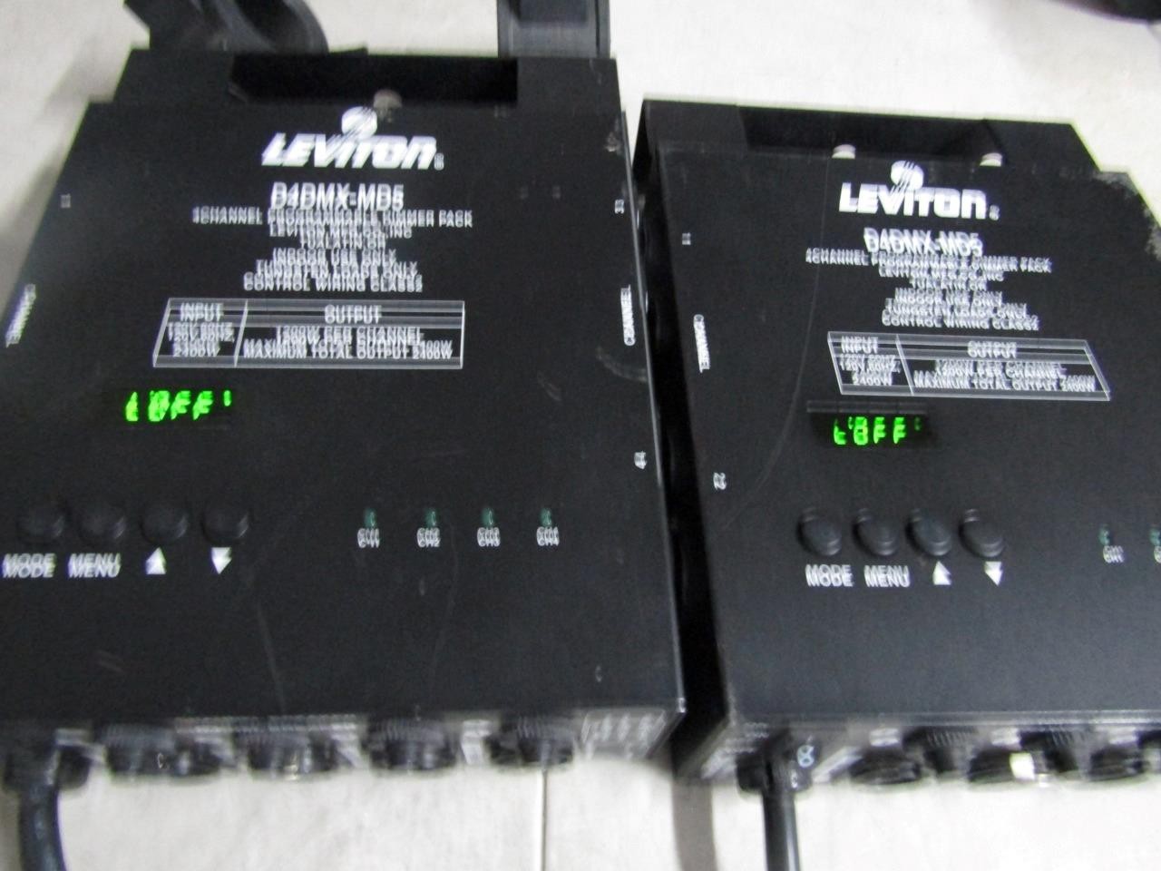 1 PAIR LEVITON Dimmers 4 Channel Programmable 5 Pin1200W Channel